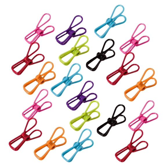 ACDANC 20 Pack Assorted Chip Bag Clips Utility PVC 2 Inch Coated Colorful Sealer for Sealing Food,Paper Holder Clip for Laundry,Hanging Kitchen Bags,Multipurpose Clothes Pins
