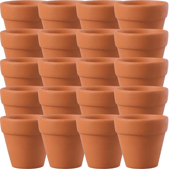 ACDANC 20 Pack Red Terracotta Pots, Small Red Clay Ceramic Planters for 3.5x3cm Succulents and Green Plants, Mini Flower Pots for Home Garden Balcony Office Desktop Decoration