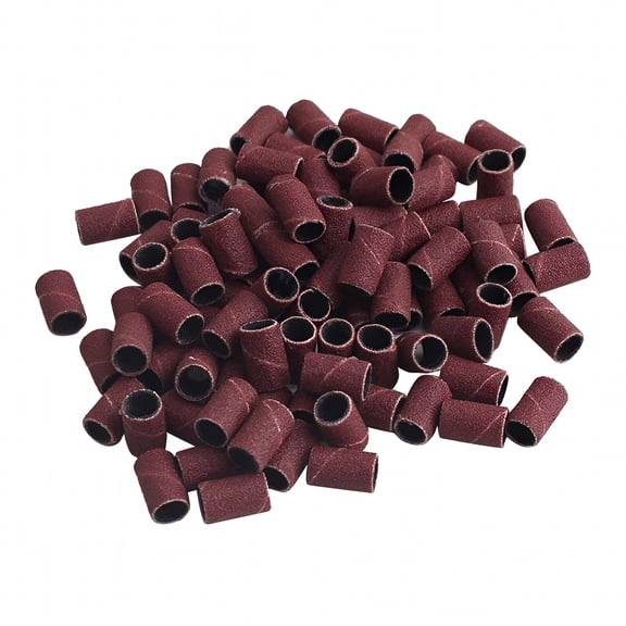 ACDANC 200 Pcs Nail Drill Sanding Bands, 0.51 Inch Electric File Nail Sanders, Corundum Grinding Bits for Manicure Pedicure Natural Artificial Nails, Professional Salon Home Nail Art Accessories