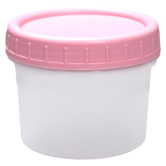 ACDANC 200Ml Food Storage Containers with Screw Lids,For Homemade Ice Cream Yogurt Sorbet Freezer Safe and Stackable Reusable Small Freezer Plastic Containers for Portion and Meal Prep