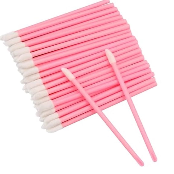 ACDANC 200Pcs Lip Gloss Applicators,Disposable Lip Brushes,Lipstick Gloss Wands Applicator Perfect Makeup Tool Kits (Pink)
