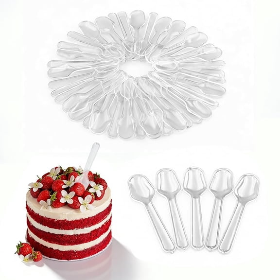 ACDANC 200Pcs Mini Tasting Spoons Clear Plastic Little Spoons for Desserts,Ice Cream,Jelly&Yogurt,3 Inch Disposabe Sample Spoons for Party,Seasonings Repackage,Tasting Supplies