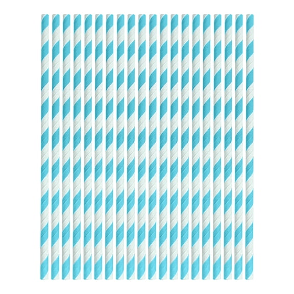 CCOCC 100-Count Neon Striped Paper Straws Eco-Friendly Disposable for PartiesHeatCold
