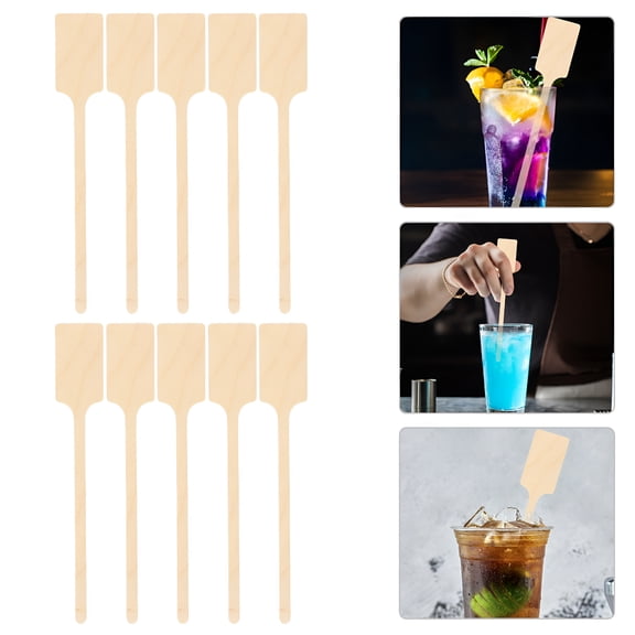 ACDANC 2026 New 100 Pack Disposable Wooden Coffee Stirrers for Mixing Coffee and Tea Stir Sticks for Coffee Bar for Cafes, Restaurants, Home Use, Offices, Parties, Events.