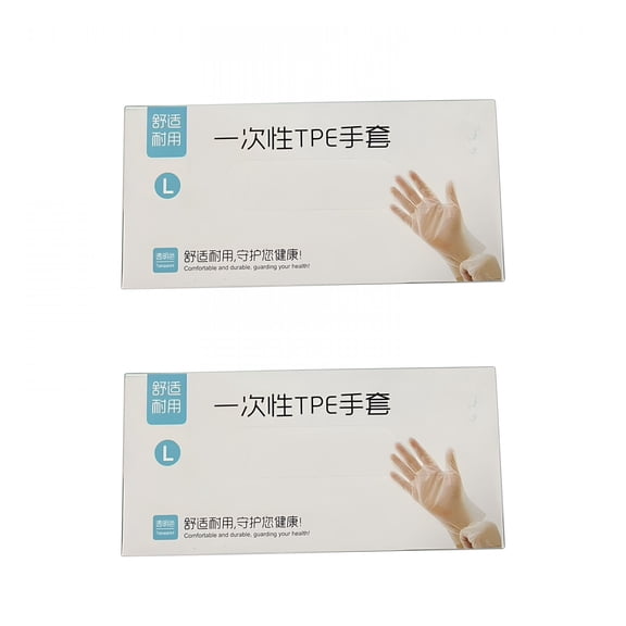 ACDANC 2026 New 100 Pcs Disposable Tpe Cooking Gloves,Latex and Powder Free,For Cooking,House Clean,Food Prep