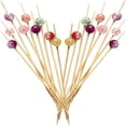 thumbnail image 1 of ACDANC 2026 New 100 Pcs Wooden Cocktail Picks Sandwich Fruit Toothpicks Decorative Skewer Sticks Drinks Appetizers Sticks Buffet Food Picks Finger Food Sticks for Holiday Party, 1 of 4