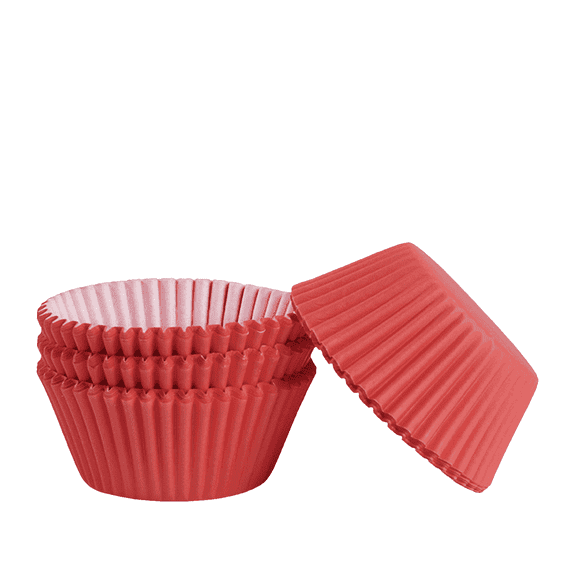 ACDANC 2026 New 100Pcs Cupcake Box Suitable for Bulk Commercial Use Cupcake Boxes Creative Diy Easy to Release From Molds Cupcake Liners for Party Bakery Home Red