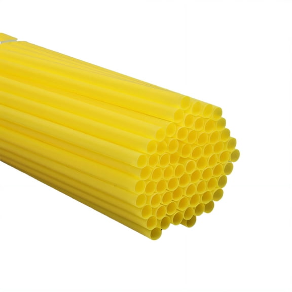 ACDANC 2026 New 100Pcs Straws Disposable Reliable Plastic Material Plastic Straws Classic Straight Straw Straws Drinking Plastic,Yellow for Parties, Events, Picnics, Home Use, Beverages, Kids' Drinks