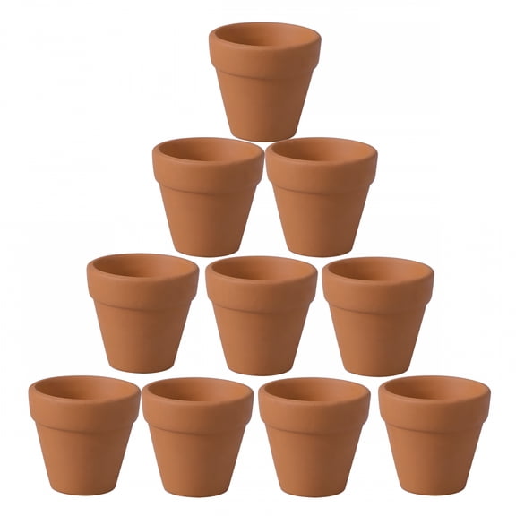 ACDANC 2026 New 10Pcs 3.5X3.5Cm Small Mini Terracotta Pot Clay Ceramic Pottery Planter Cactus Flower Pots Succulent Nursery Pots for Plants Crafts Wedding Favor