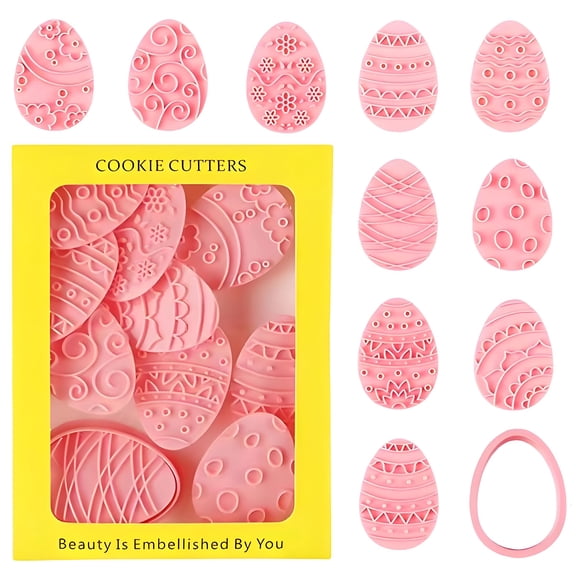 ACDANC 2026 New 10Pcs Animal Cookie Cutters,Plastic Easter Cookie Cutters,Spring Theme Biscuit Cutter Cookie Cutters Variety Pack, for Baking, Easter, Parties, Kids Activities, Cookies, Treats.