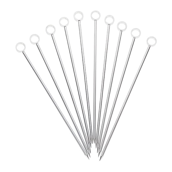 ACDANC 2026 New 10Pcs Stainless Steel Cocktail Pick Reusable Cocktail Martini Picks Fruit Appetizer Picks Decorative Stirrers Toothpicks for Olives Appetizers Fruit