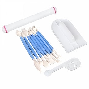 ACDANC 2026 New 11 Pcs Sugarcraft Fondant Smoother Cutter Embosser Baking Rolling Tool Kit Set, for Cake Decorating, Fondant Smoothing, Cookie Shaping, Pastry Crafting, Sugar Art Projects.