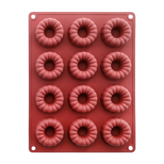 ACDANC 2026 New 12 Cavity Mini Cake Pan for Baking,Silicone Donut Pan Doughnut Baking Molds Tray - Muffin Cups,Cake Mold,Biscuit Mold for Kitchen,Home,Bakery,Party