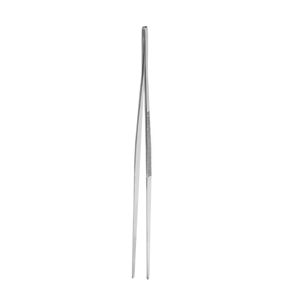 ACDANC 2026 New 12-Inch Kitchen Tweezers Tongs with Precision Serrated Tips for Cooking,Fine Stainless Steel Cooking Utensils Set for Steak,Salad,Pasta,Bacon,Sausage,Bbq,Toast (White,11.8X0.79)