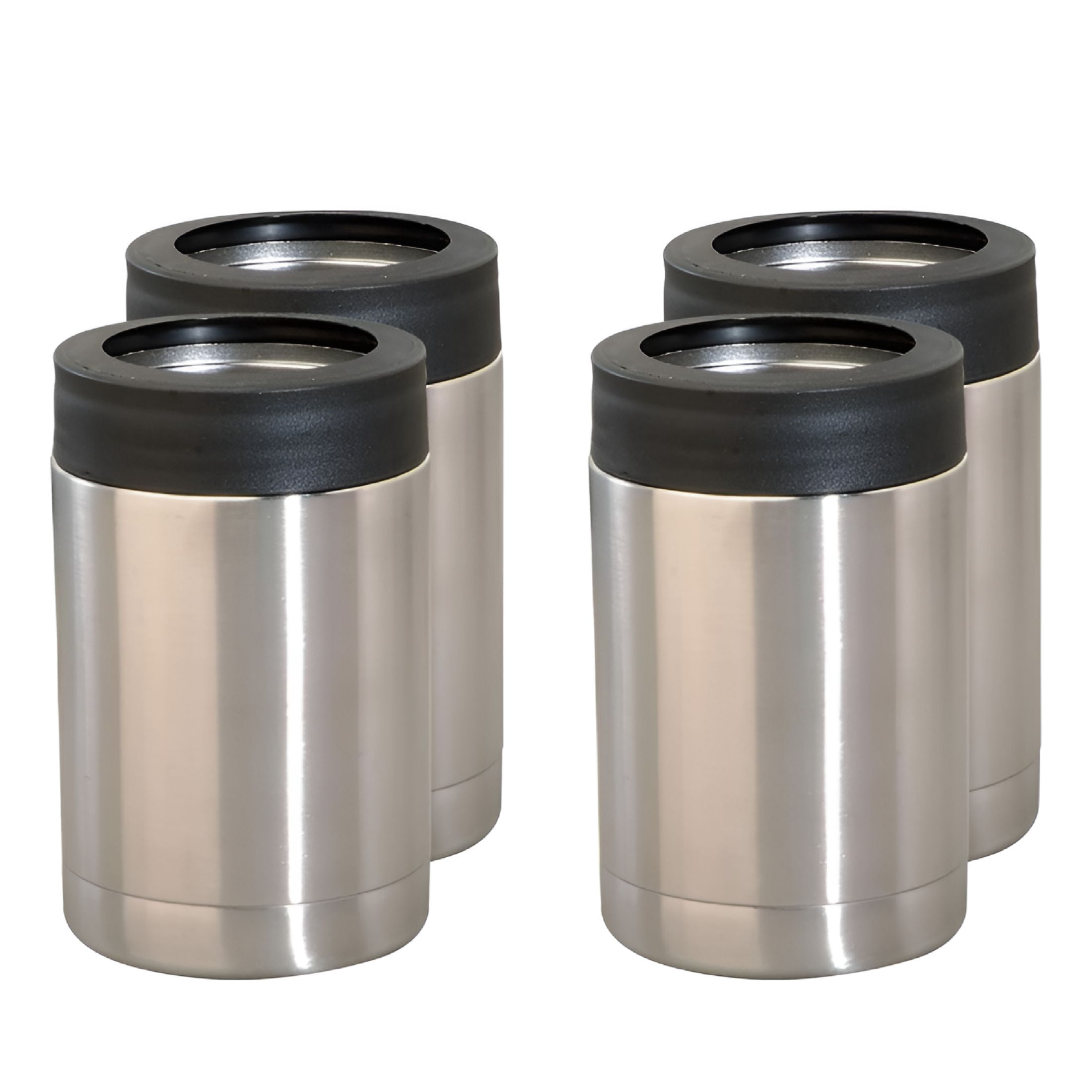 ACDANC 2026 New 12 Oz Stainless Steel Beer Can & Bottle Holder Can Cooler Insulator,Double Wall Vacuum Insulated for Party,Picnic,Bbq,Outdoor Set of 4 (Silver)