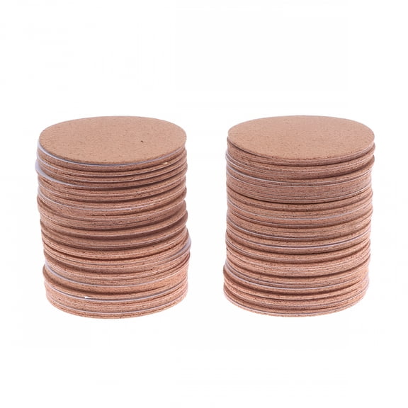 ACDANC 2026 New 12 Pcs Round Cork Mats Self-Adhesive Eco-Friendly Insulation Coasters Cup Pads for Diy Crafts for Coffee Table, Dining Table, Kitchen, Office, Living Room