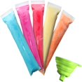 thumbnail image 1 of ACDANC 2026 New 125 Disposable Ice Popsicle Mold Bags,Bpa Free Freezer Tubes with Zip Seals,For Healthy Snacks,Yogurt Sticks,Juice & Fruit Smoothies,Ice Candy Pops,Comes with A Funnel (8X2"), 1 of 6