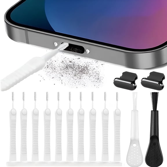 ACDANC 2026 New 14Pcs Speaker Dust Cleaning Tool Kit for Iphone&Type-C Phones,Dust Remover for Speaker&Charging Port