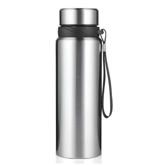 ACDANC 2026 New 1L Thermal Water Bottle,Keep Cold and Hot Water Bottle Thermos for Water,Tea,Coffee,Vacuum Flasks,Stainless Steel,1000Ml,Silver for Travel, Sports, Outdoor, Office, Hiking, Camping