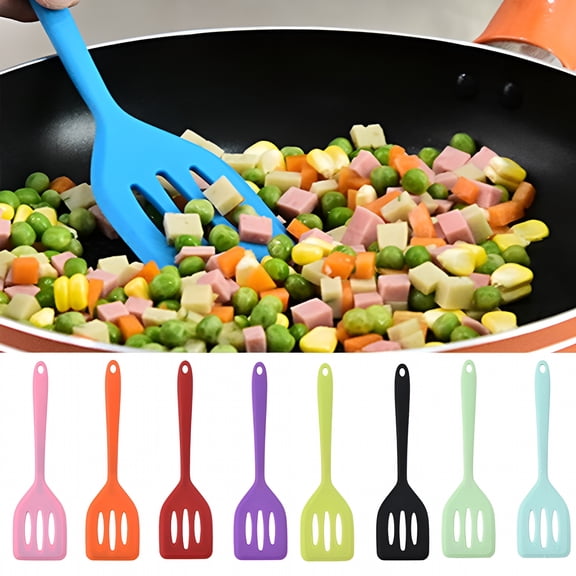 ACDANC 2026 New 1Pc Silicone Slotted Fish Turner Spatula Flipper Spatulas for Baking,Cooking Heat Resistant Non Stick Cookware Strong Dishwasher Safe for Frying,Grilling,Stirring,Serving