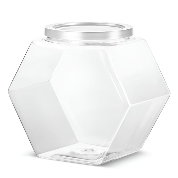 ACDANC 2026 New 1Pcs Plastic Candy Jar with Lid for Candy Buffet Large Storage Jar Canisters Kitchen Countertop Container for Snacks Indoor Outdoor Wedding Candy Jars for Candy Buffet