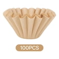 thumbnail image 1 of ACDANC 2026 New 2-5 Cup Coffee Filters, Pack of 100 Unbleached Coffee Filters 5 Cup, Thicken Natural Coffee Filter Basket for Commercial, Home Coffee Maker, Pour Over Coffee Kit (Brown, W02), 1 of 6