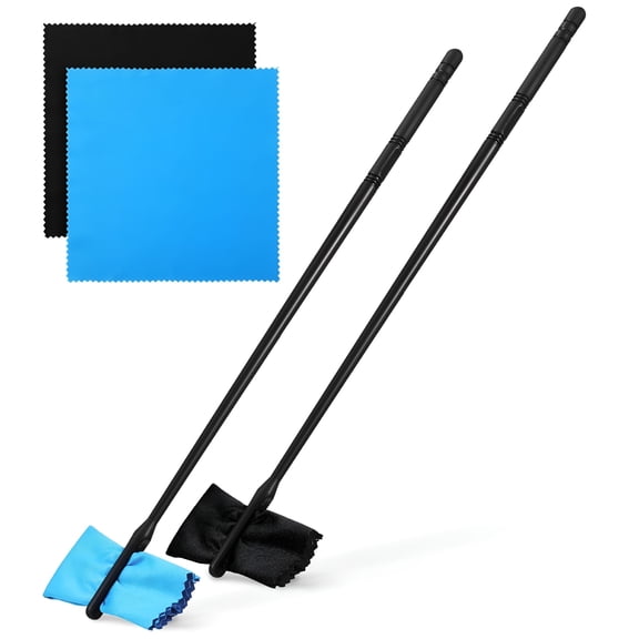 ACDANC 2026 New 2 Pcs Flute Cleaning Rods with Cleaning Swabs Flute Cleaning Tools Flute Cleaner Flute Polishing Cloths