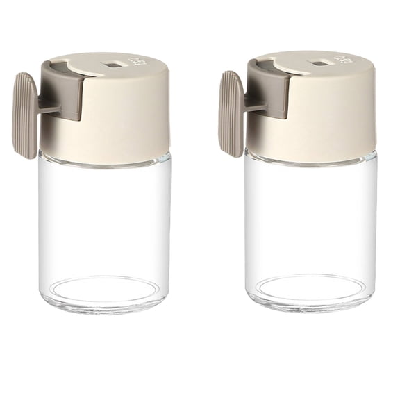 ACDANC 2026 New 2 Pcs Salt and Pepper Shakers Multi Color Options Spice Jar Custom Look Elegant Design Spice Shaker for Kitchen Dining Table S Beige
