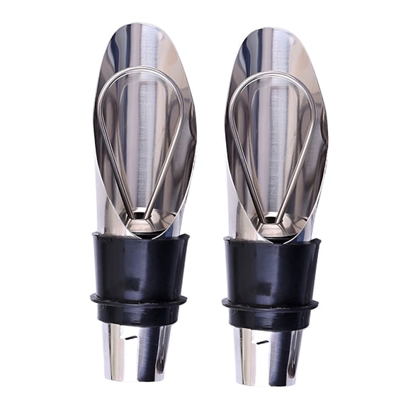 ACDANC 2026 New 2 Pcs Stainless Steel Oxygenating Wine Aerator Aerating Pourer Funnel Liquor Bottle Stopper Wine Spout Decanter for Wine, Bar, Party, Kitchen Wine Aerator Pourer