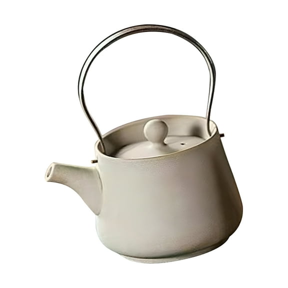 ACDANC 2026 New 200Ml Ceramic Teapot Chinese Traditional Rustic Tea Infuser Tea Maker Kettle, White for Tea Brewing, Kitchen, Home Use, Tea Lovers, Gifting, Afternoon Tea