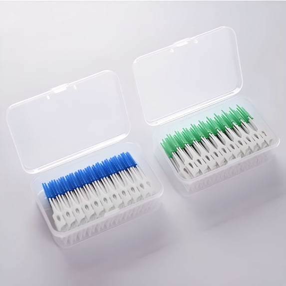ACDANC 2026 New 200Pcs Interdental Brushes Sticks Picks Blue Dental Floss Teeth Tooth Toothpick for Oral Hygiene, Teeth Cleaning, Plaque Removal, Braces, Daily Use.