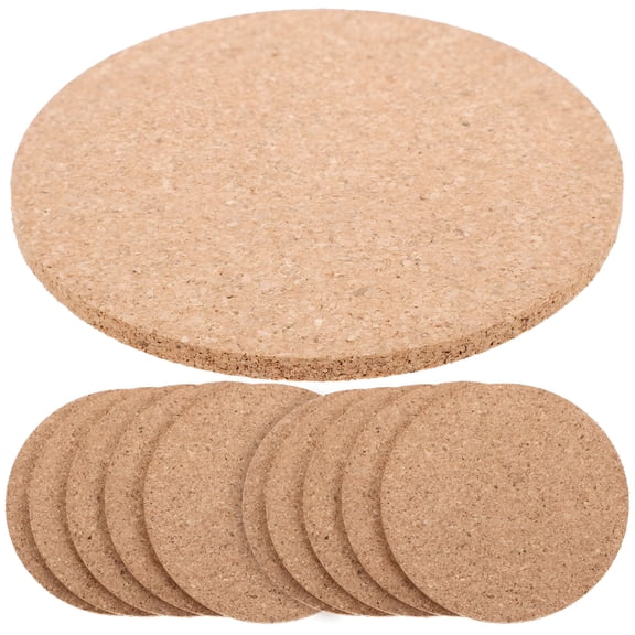 ACDANC 2026 New 20Pcs Round Cork Coasters Cork Drink Coasters Drink Cup Pad Heat-Resistant Cup Mats Cork Placemats for Home, Kitchen, Dining, Office, Bar