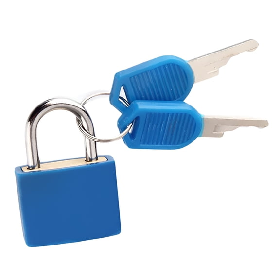 ACDANC 2026 New 22Mm Color Plastic Padlock Small Mini Strong Steel Padlock Travel Suitcase Diary Lock with 2 Keys,1 Lock,2 Keys