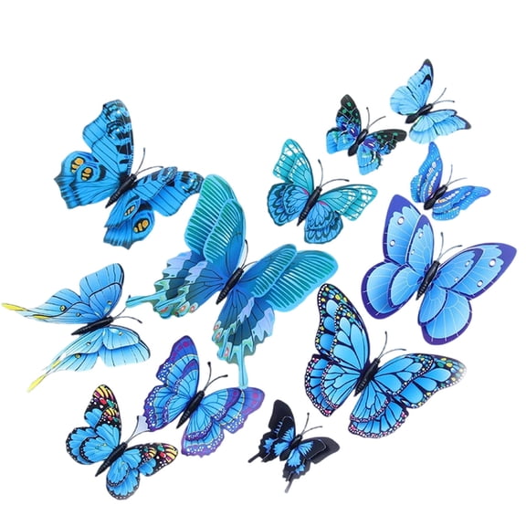 ACDANC 2026 New 24Pcs Butterfly Fridge Magnets,3D Layered Butterfly Design Refrigerator Magnets,12-Piece Butterfly Set Vibrant Lifelike Craftsmanship Magnetic Fridge Decorations,Style7