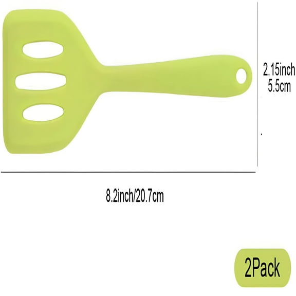 ACDANC 2026 New 2Pack Small Silicone Turner High Heat Resistant Slotted Spatula for Fish,Eggs,Pancakes and More for Kitchen, Cooking, Baking, Breakfast (8.2 In,Orange)
