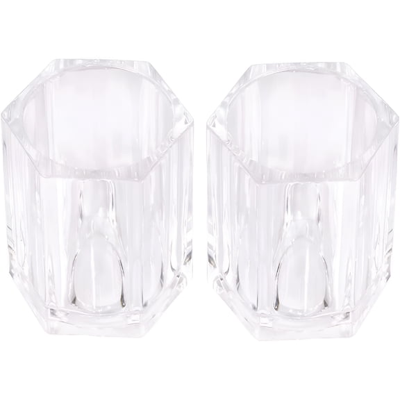ACDANC 2026 New 2Pcs Clear Acrylic Toothpick Holder Elegant Clean for Home Kitchen Storage Gadgets Creative Portable Toothpick Box (Rhombus)