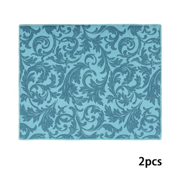 ACDANC 2026 New 2Pcs Dish Mat Solid Surface Kitchen Drying Mat Cleaning Worry Free Design Dish Mat for Sink Countertop Kitchenware Utensils Blue 40*80Cm