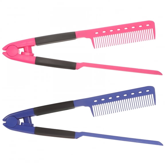 ACDANC 2026 New 2Pcs Hair Straightening Comb - Portable V-Shaped Hair Brush for Hair Styling, Straightening, Detangling, Travel, Daily Use, On-The-Go Grooming.