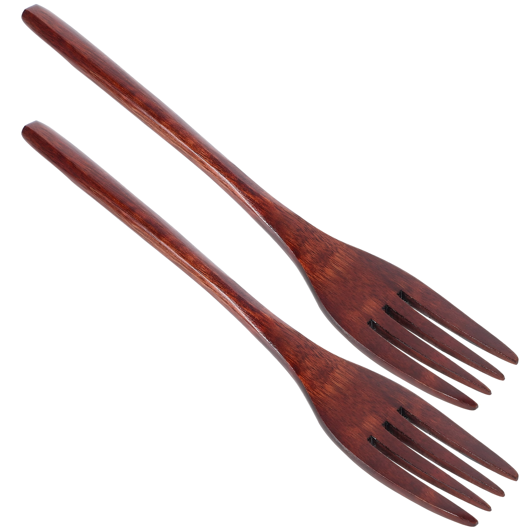 ACDANC 2026 New 2Pcs Long Handle Wooden Fork Large Mixing Fork Cooking ...