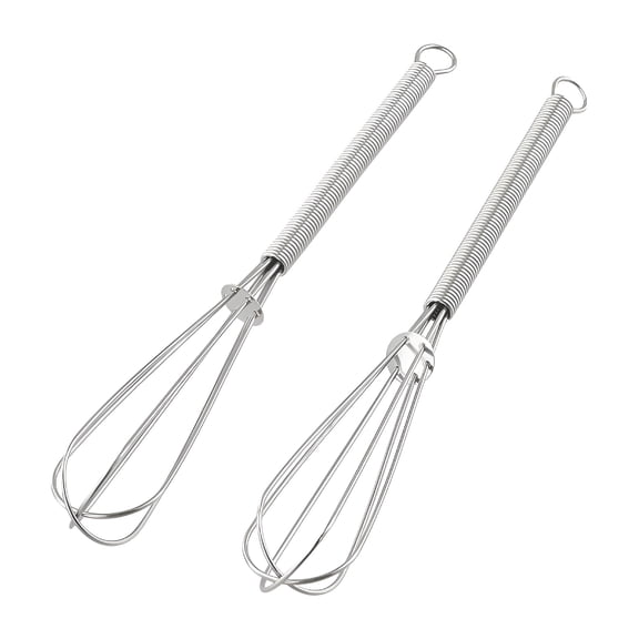 ACDANC 2026 New 2Pcs Mini Small Stainless Steel Balloon Wire Whisk Set Whip Mix Stir Beat for Baking, Cooking, Mixing, Whisking, Beating, Food Prep, Kitchen.
