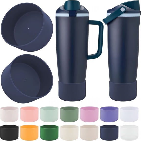ACDANC 2026 New 2Pcs Silicone Boot Compatible with 30Oz & 40Oz Freesip Sway Bottles & Tumblers,Protective Anti-Slip Bottom Cover Sleeve for Tumbler