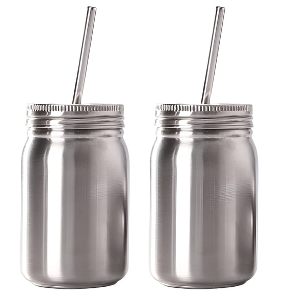 ACDANC 2026 New 2Pcs Smoothie Cup Premium Stainless Steel Travel Coffee Mug Suitable for Kitchen Cups with Lids for Smoothies Coffee Juice Travel Office Home 700Ml