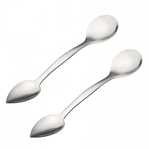 ACDANC 2026 New 2Pcs Stainless Steel Grapefruit Spoons Double-Head Digging Scoop Multipurpose Fruit Vegetable Spoons for Kitchen,Salad,Brunch,Snack,Picnic