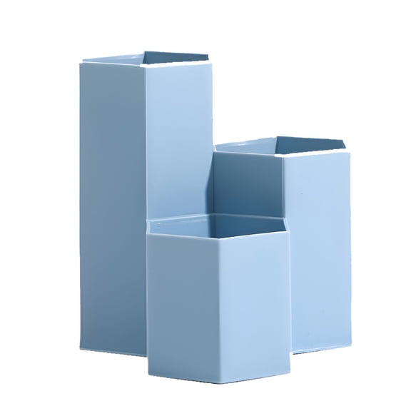 ACDANC 2026 New 3 Lattices Makeup Brush Storage Box Cosmetics Pen Holder Organizer (Blue) for Makeup Organization, Brush Storage, Desk Clutter Control, Vanity Organization.