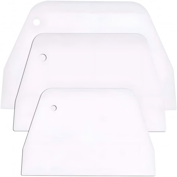 ACDANC 2026 New 3 Pieces Dough Scraper Bowl Scraper Food-Safe Plastic Cutter Flexible Plastic Bench Scraper for Baking,Cooking,Dough Prep,Kitchen,Food Prep