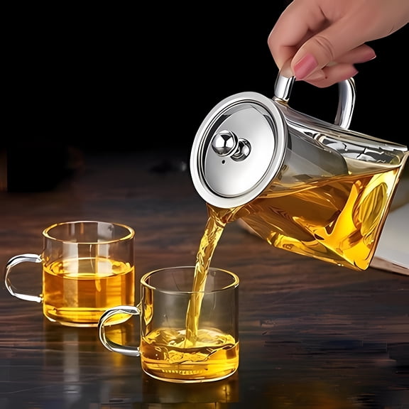 ACDANC 2026 New 350Ml Glass Teapot with Removable Infuser,Stovetop Safe Tea Kettle,Blooming and Loose Leaf Tea Maker Set for Home, Kitchen, Office, Tea, Cafe, Daily Use