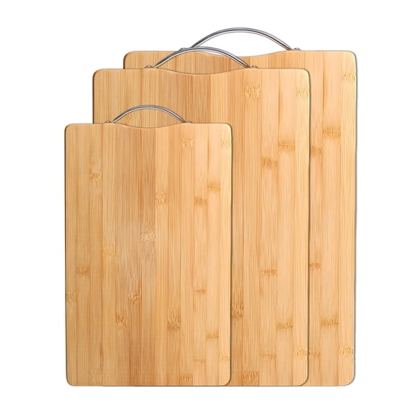ACDANC 2026 New 3Pcs Bamboo Cutting Board,Triple Layer Bamboo Structure Wooden Cutting Boards for Kitchen,Double Sided Cutting Zone Cutting Board,Style3