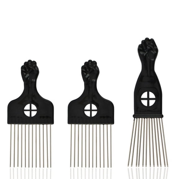 ACDANC 2026 New 3Pcs Combs for Men Square-Shaped Handle Hair Combs Create Slicked-Back Style Claw Clips for Haircut Styling Beard