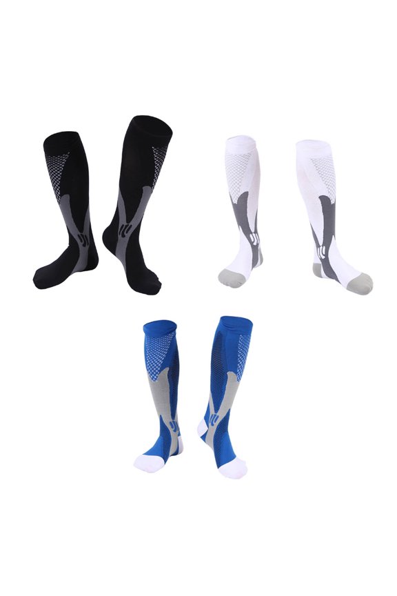 2026 New 3Pcs Compression Socks,Plus Size Exclusive Design Knee High Socks,Magical Compression Support Suitable for Various Sports Occasions Compression Socks for Men