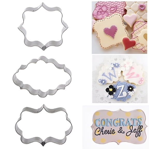 ACDANC 2026 New 3Pcs Photo Frame Shape Stainless Steel Cookie Cutter Baking Tool Molds for Diy Design Home Bakers 8.8X6.5X2Cm, Baking, Decorating, Cookies, Diy, Parties, Desserts